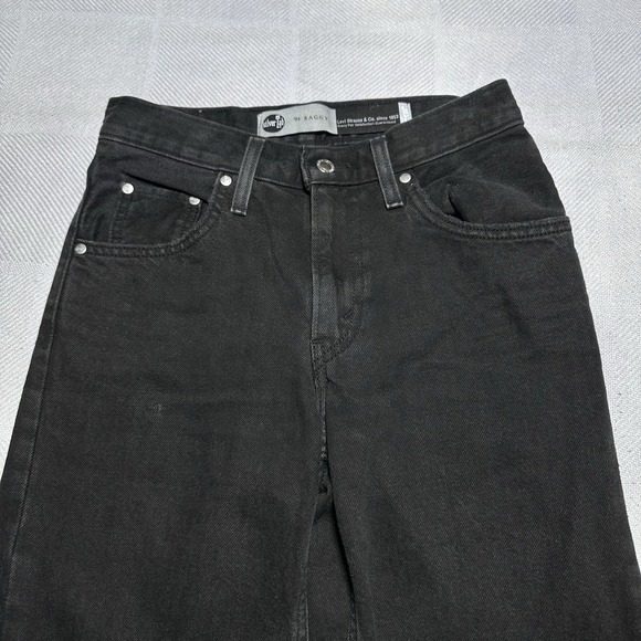 Levi's SilverTab 94 Baggy Black Jeans‎ Women's Size 25 Distressed Grunge - Picture 2 of 16